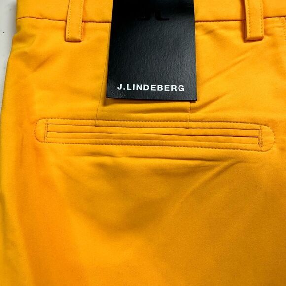 NWT J. Lindeberg Men’s Elof Golf Pant Lightweight- Color Citrus Yellow - 30/32 - Picture 13 of 13